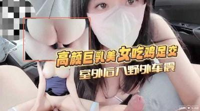 高颜值巨乳美女吃鸡足交，室外后入野外车震，这天然漂亮奶子真的绝了
